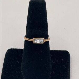 3.23.26-21 Goldtone Faux Baguette Ring